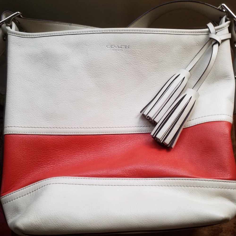 Coach Leather Stripe Duffle